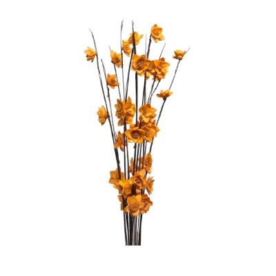 12 Stem Ting Rukmani Flower Branches - Tangerine 